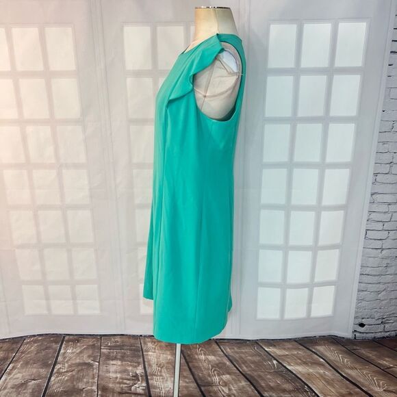 🔥🔥5 for $25🔥🔥 Ann Taylor blue green summer one flutter shoulder sheath dress - Picture 6 of 9